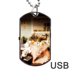 Dollhouse Christmas Dog Tag Usb Flash (one Side)