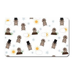 Groundhog Day Pattern Magnet (rectangular) by Valentinaart