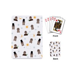 Groundhog Day Pattern Playing Cards (mini)  by Valentinaart