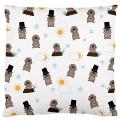 Groundhog Day Pattern Large Cushion Case (two Sides) by Valentinaart