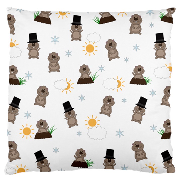 Groundhog Day Pattern Large Cushion Case (Two Sides)