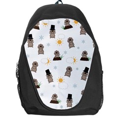 Groundhog Day Pattern Backpack Bag by Valentinaart