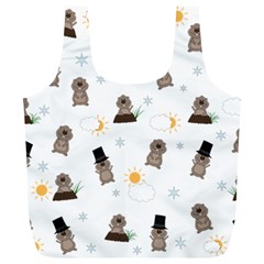 Groundhog Day Pattern Full Print Recycle Bags (l)  by Valentinaart