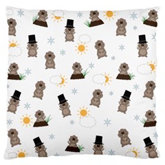 Groundhog Day Pattern Standard Flano Cushion Case (one Side) by Valentinaart