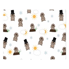 Groundhog Day Pattern Double Sided Flano Blanket (large)  by Valentinaart