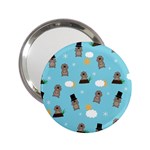 Groundhog Day Pattern 2.25  Handbag Mirrors Front