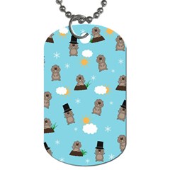 Groundhog Day Pattern Dog Tag (two Sides) by Valentinaart