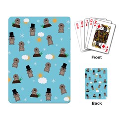 Groundhog Day Pattern Playing Card by Valentinaart