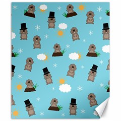 Groundhog Day Pattern Canvas 8  X 10  by Valentinaart