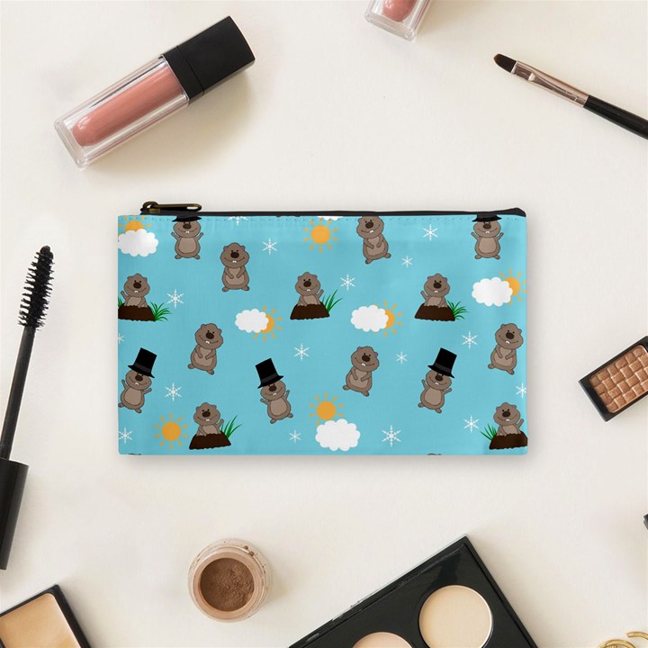 Groundhog Day Pattern Cosmetic Bag (Small) 