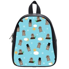 Groundhog Day Pattern School Bag (small) by Valentinaart