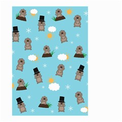 Groundhog Day Pattern Small Garden Flag (two Sides) by Valentinaart