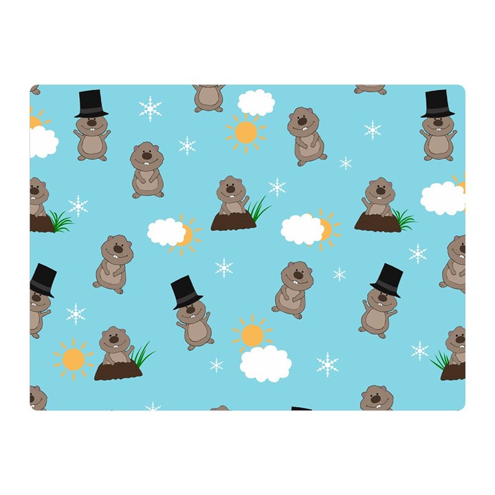 Groundhog Day Pattern Double Sided Flano Blanket (Mini) 