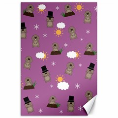 Groundhog Day Pattern Canvas 24  X 36  by Valentinaart