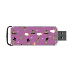 Groundhog Day Pattern Portable Usb Flash (two Sides) by Valentinaart