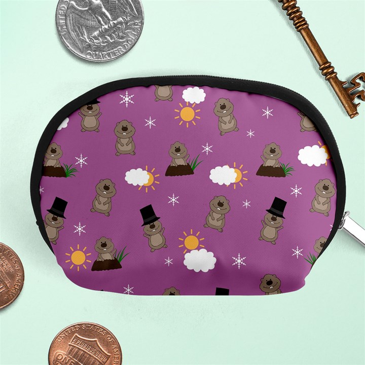 Groundhog Day Pattern Accessory Pouches (Medium) 