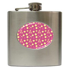 Yellow Flowers Dress Hip Flask (6 oz)