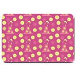 Yellow Flowers Dress Large Doormat  30 x20  Door Mat