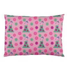 Green Dress Pink Pillow Case by snowwhitegirl