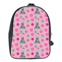 Green Dress Pink School Bag (xl) by snowwhitegirl