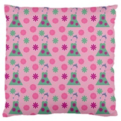 Green Dress Pink Standard Flano Cushion Case (two Sides) by snowwhitegirl