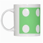 Lime Dot White Mugs Left