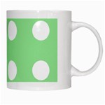 Lime Dot White Mugs Right