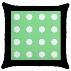 Lime Dot Throw Pillow Case (black) by snowwhitegirl