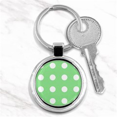 Lime Dot Key Chains (round)  by snowwhitegirl