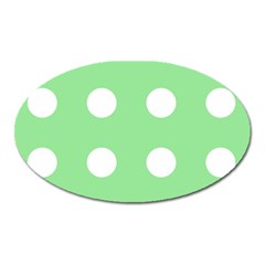 Lime Dot Oval Magnet by snowwhitegirl