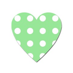 Lime Dot Heart Magnet by snowwhitegirl