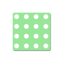 Lime Dot Square Magnet by snowwhitegirl