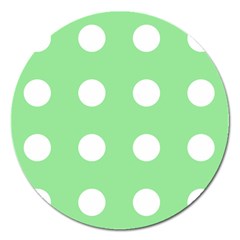 Lime Dot Magnet 5  (round) by snowwhitegirl