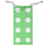 Lime Dot Jewelry Bag Front