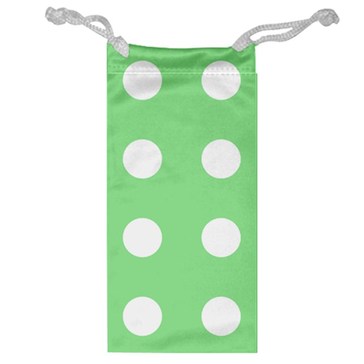 Lime Dot Jewelry Bag