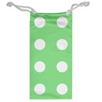 Lime Dot Jewelry Bag Back