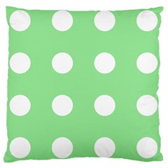 Lime Dot Large Cushion Case (two Sides) by snowwhitegirl