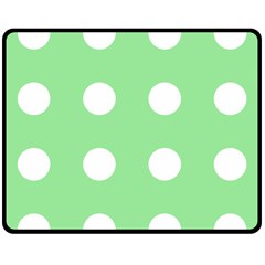 Lime Dot Double Sided Fleece Blanket (medium)  by snowwhitegirl