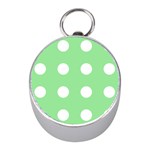 Lime Dot Mini Silver Compasses Front