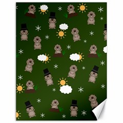 Groundhog Day Pattern Canvas 18  X 24   by Valentinaart