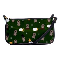 Groundhog Day Pattern Shoulder Clutch Bags by Valentinaart