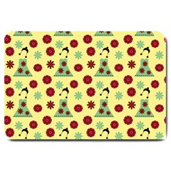 Green Dress Yellow Large Doormat  by snowwhitegirl