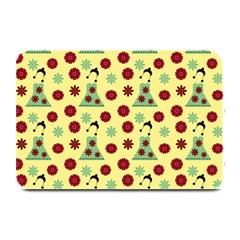 Green Dress Yellow Plate Mats by snowwhitegirl