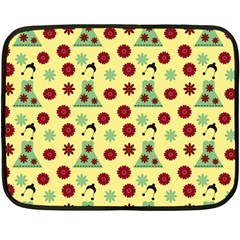 Green Dress Yellow Fleece Blanket (mini) by snowwhitegirl