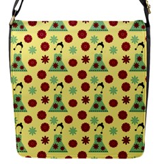 Green Dress Yellow Flap Messenger Bag (s) by snowwhitegirl