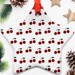 Cherries Star Ornament (two Sides) by snowwhitegirl