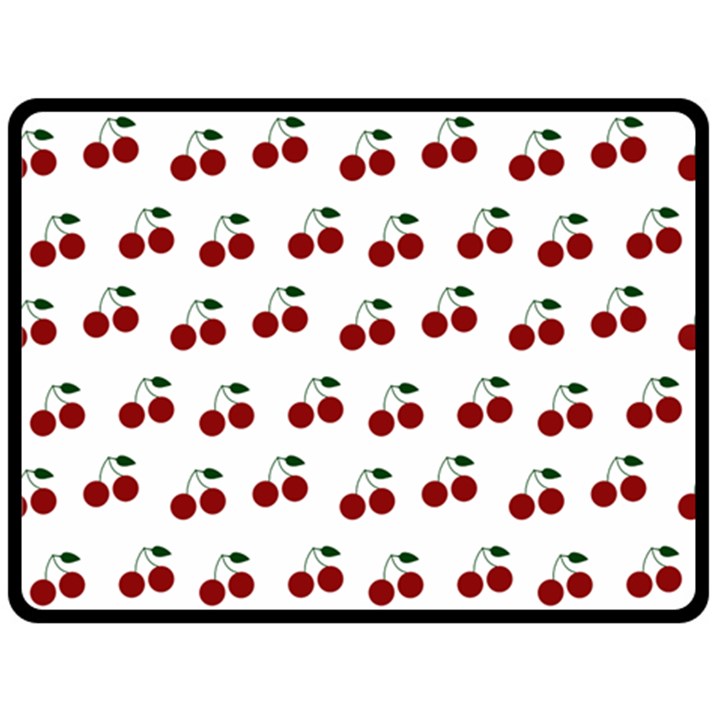 Cherries Double Sided Fleece Blanket (Large) 