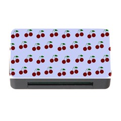 Blue Cherries Memory Card Reader With Cf by snowwhitegirl