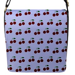 Blue Cherries Flap Messenger Bag (S)