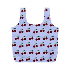 Blue Cherries Full Print Recycle Bags (m) 